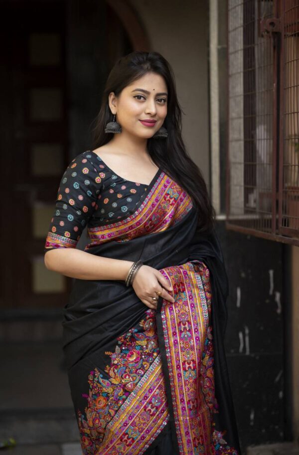 Hp Series 007 Kashmiri Cotton Fancy Saree Catalog Wholesale Collection Exporter - Image 2