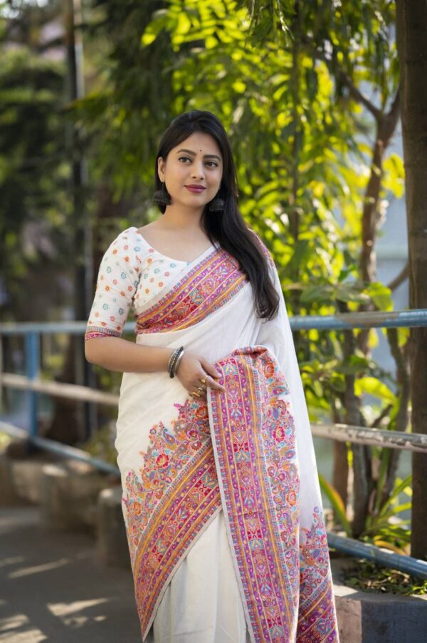 Hp Series 007 Kashmiri Cotton Fancy Saree Catalog Wholesale Collection Exporter - Image 4