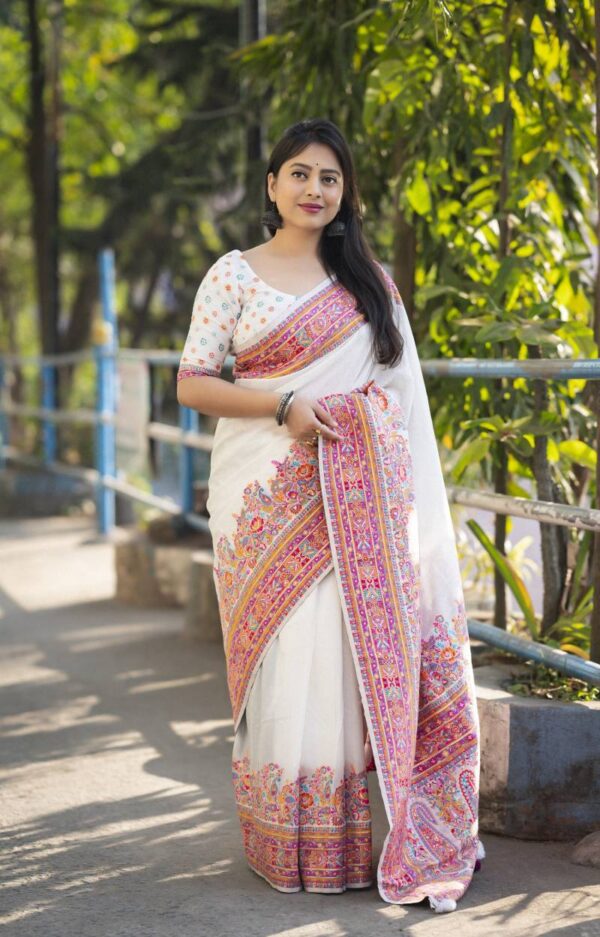 Hp Series 007 Kashmiri Cotton Fancy Saree Catalog Wholesale Collection Exporter - Image 5