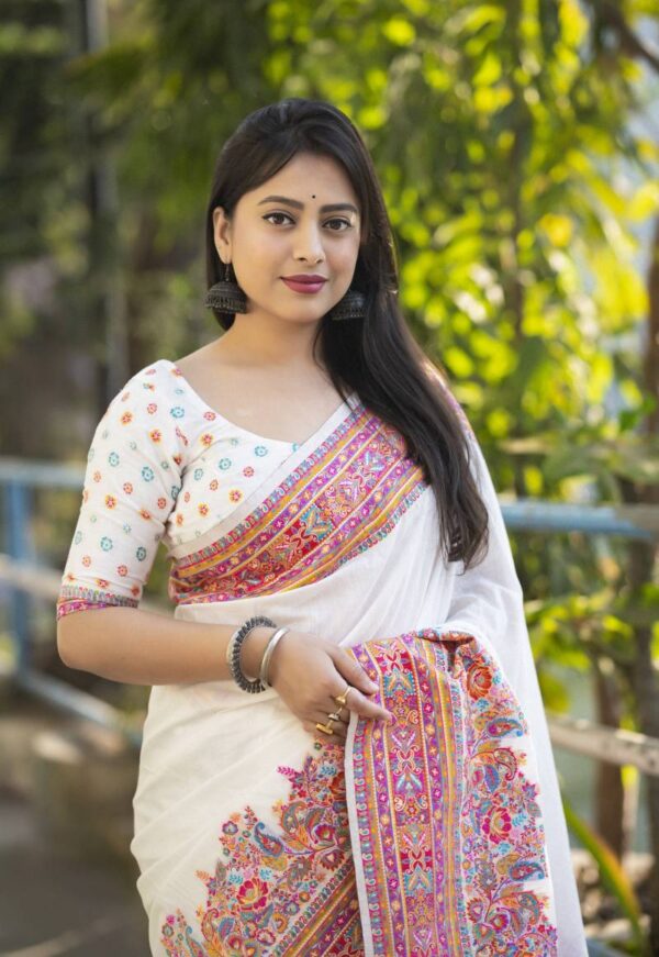 Hp Series 007 Kashmiri Cotton Fancy Saree Catalog Wholesale Collection Exporter - Image 6