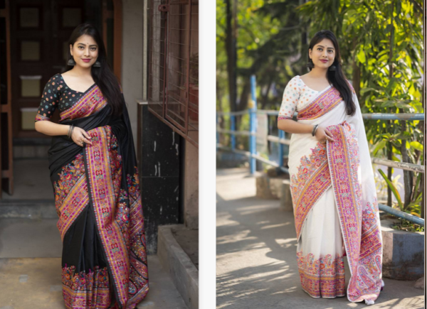 Hp Series 007 Kashmiri Cotton Fancy Saree Catalog Wholesale Collection Exporter - Image 7
