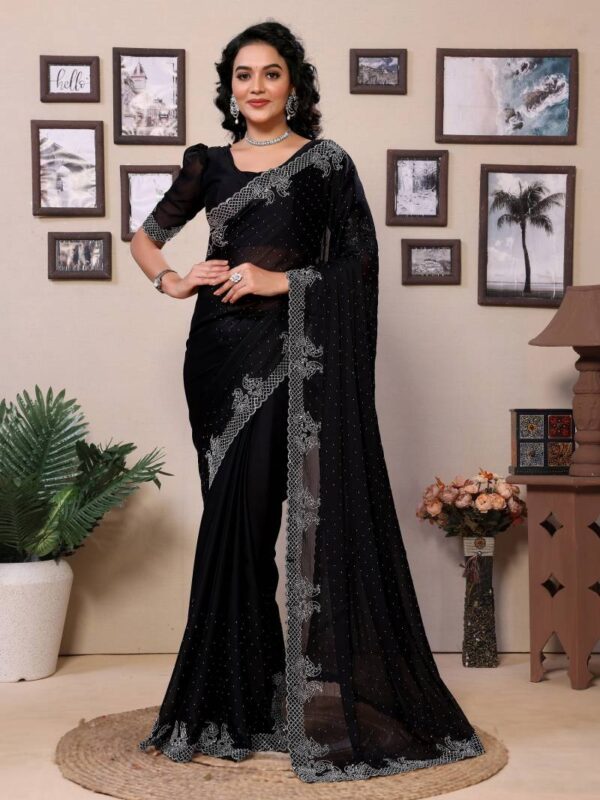 Hp Series 517 Rangoli With Diamond Work Saree Catalog Wholesale Collection Exporter - Image 2