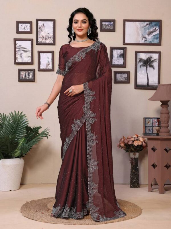 Hp Series 517 Rangoli With Diamond Work Saree Catalog Wholesale Collection Exporter - Image 3