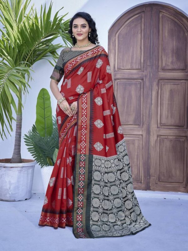 Hp Series 518 Silk Blend Woven Saree Catalog Wholesale Collection Exporter