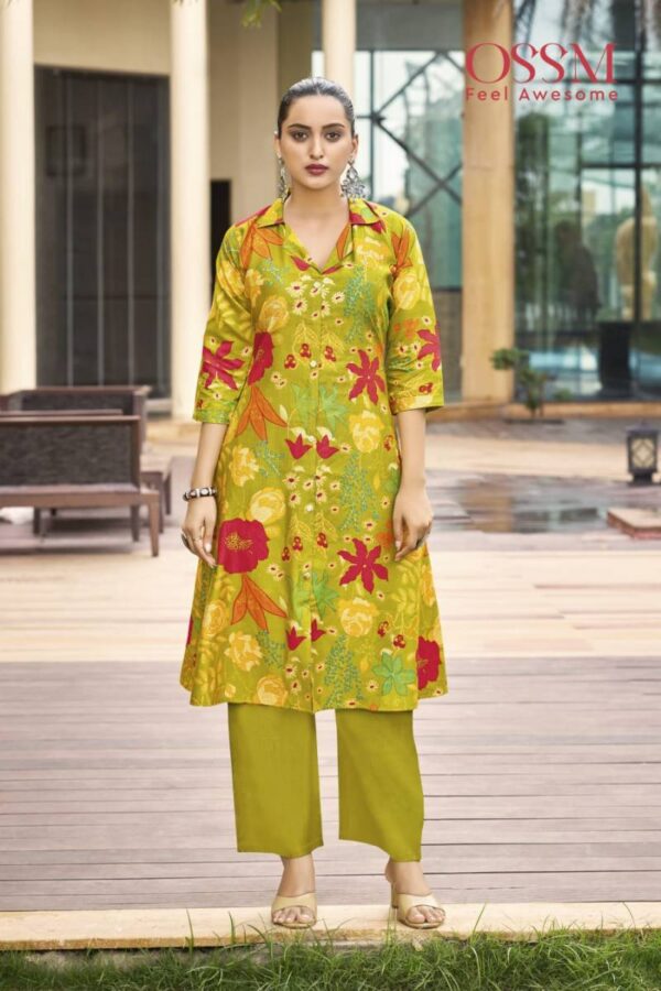 Ossm Rosy Vatican Discharge Printed Co Ord Set Catalog Wholesale Collection Exporter - Image 4