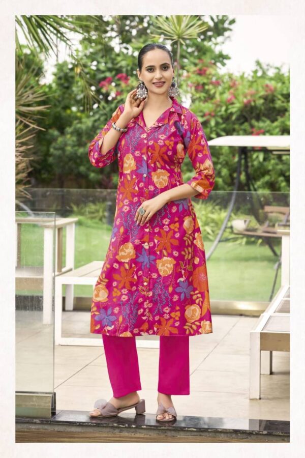 Ossm Rosy Vatican Discharge Printed Co Ord Set Catalog Wholesale Collection Exporter - Image 6