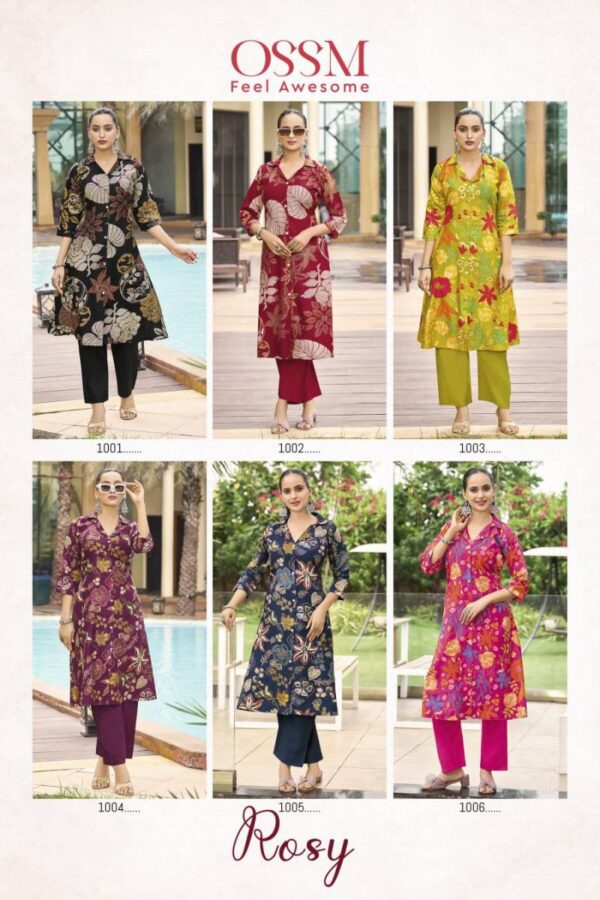 Ossm Rosy Vatican Discharge Printed Co Ord Set Catalog Wholesale Collection Exporter - Image 8