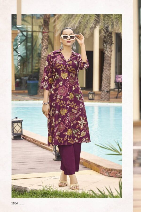 Ossm Rosy Vatican Discharge Printed Co Ord Set Catalog Wholesale Collection Exporter - Image 7