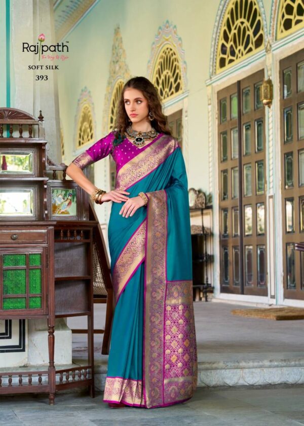 Rajpath Chandan Silk Soft Silk Fancy Saree Catalog Wholesale Collection Exporter - Image 9