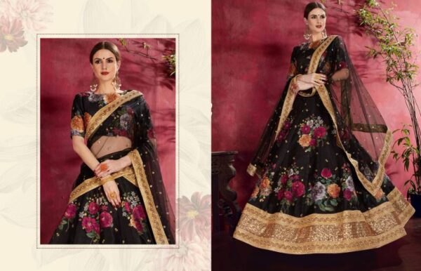 Zeel Carnations Vol 1 Banglori Silk Designer Lehenga Choli Catalog Wholesale Collection Exporter - Image 8