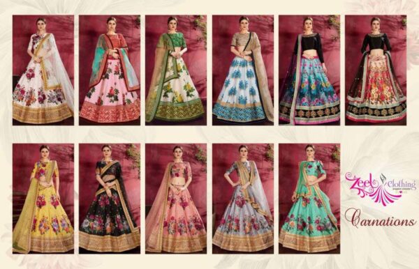 Zeel Carnations Vol 1 Banglori Silk Designer Lehenga Choli Catalog Wholesale Collection Exporter - Image 14