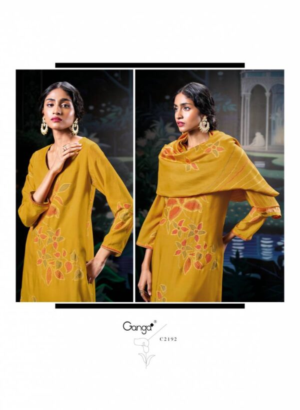 Ganga Atha Bemberg Silk Printed Salwar Kameez Catalog Wholesale Collection Exporter - Image 4