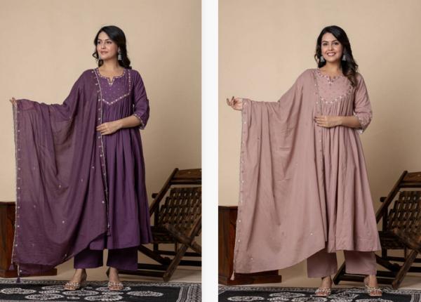 Naisha K 124 Mul Cotton Fancy Readymade Catalog Wholesale Collection Exporter - Image 7