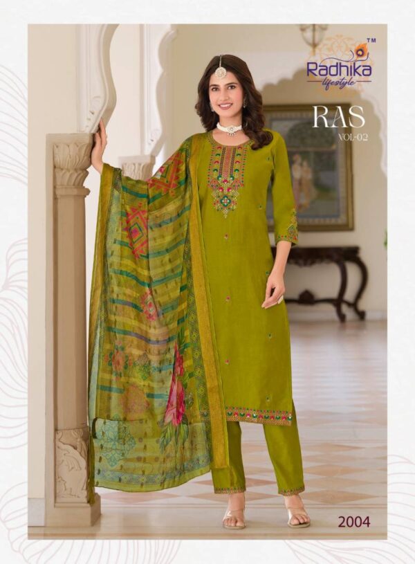 Radhika Ras Vol 2 Vatican Silk Readymade Catalog Wholesale Collection Supplier - Image 6