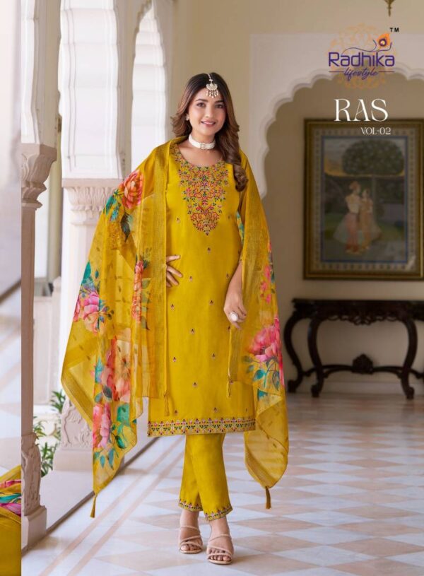 Radhika Ras Vol 2 Vatican Silk Readymade Catalog Wholesale Collection Supplier - Image 7