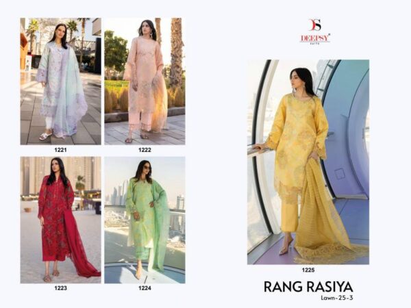 Deepsy Rang Rasiya Lawn 25 Vol 3 Cotton Salwar Kameez Wholesale Catalog Collection Dealer - Image 7