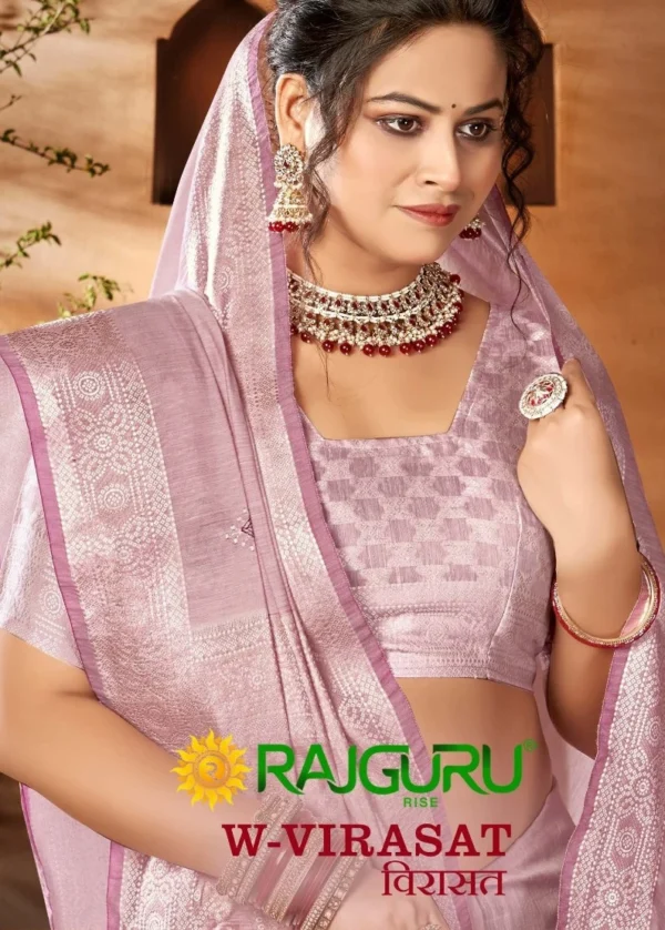 Rajguru Virasat Embroidered Work Fancy Saree Wholesale Catalog Collection Supplier