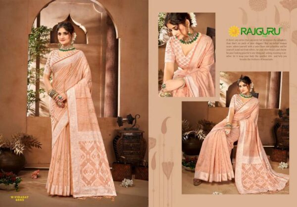 Rajguru Virasat Embroidered Work Fancy Saree Wholesale Catalog Collection Supplier - Image 4