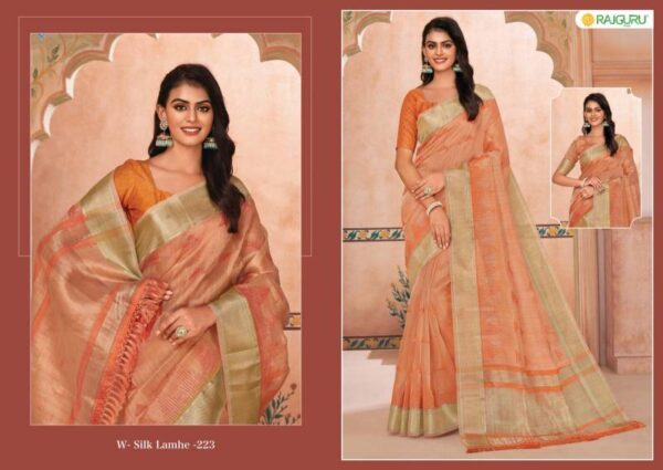 Rajguru Silk Lamhe Embroidered Work Fancy Saree Wholesale Catalog Collection Supplier - Image 2