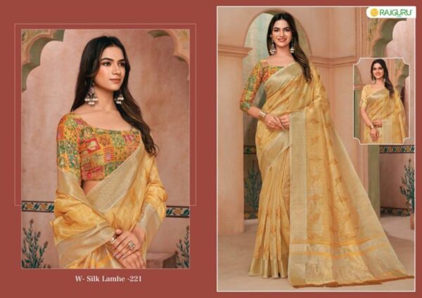 Rajguru Silk Lamhe Embroidered Work Fancy Saree Wholesale Catalog Collection Supplier - Image 3