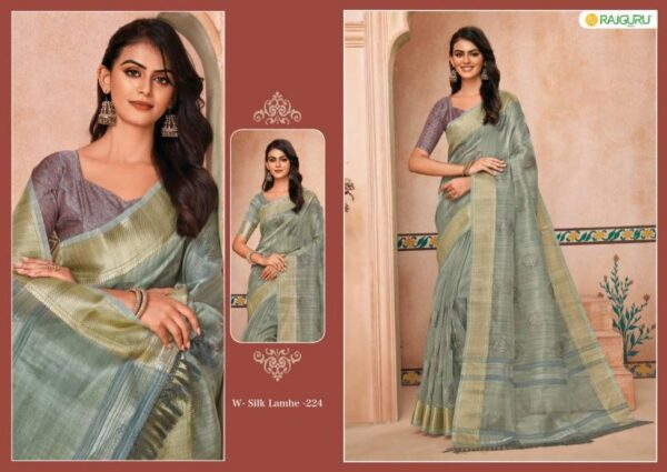 Rajguru Silk Lamhe Embroidered Work Fancy Saree Wholesale Catalog Collection Supplier - Image 7