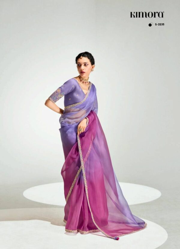 Kimora Rangrez Tissue Based Designer Saree Catalog Wholesale Collection Dealer - Image 2