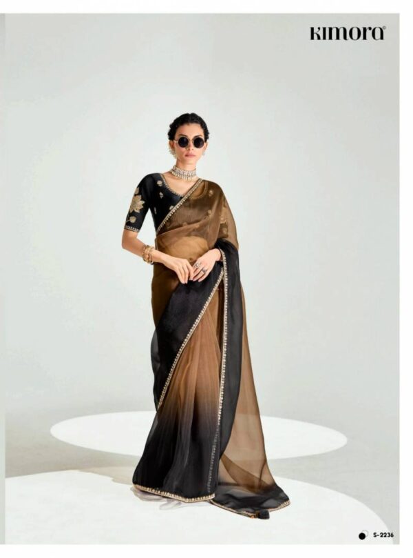 Kimora Rangrez Tissue Based Designer Saree Catalog Wholesale Collection Dealer - Image 3