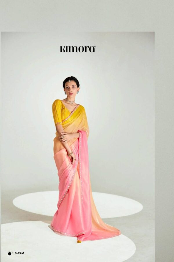 Kimora Rangrez Tissue Based Designer Saree Catalog Wholesale Collection Dealer - Image 8
