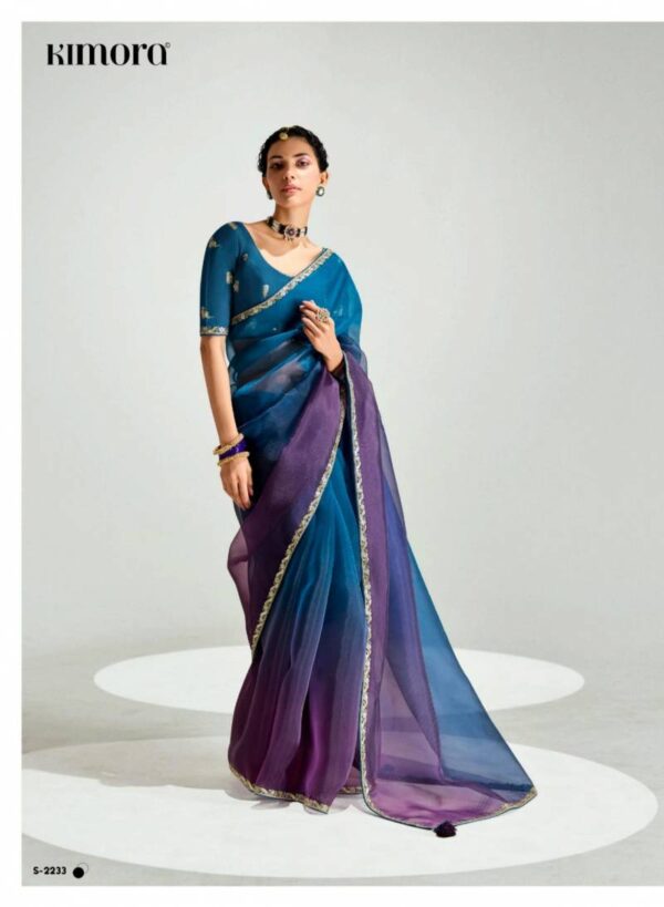 Kimora Rangrez Tissue Based Designer Saree Catalog Wholesale Collection Dealer - Image 10