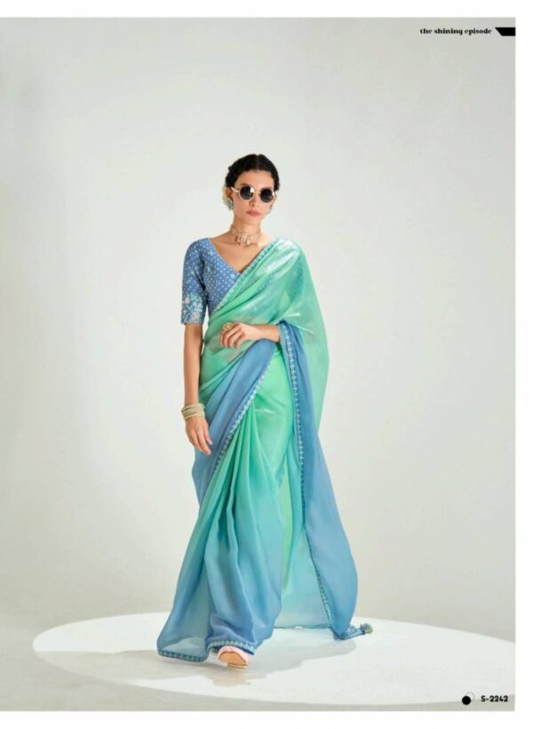 Kimora Rangrez Tissue Based Designer Saree Catalog Wholesale Collection Dealer - Image 12