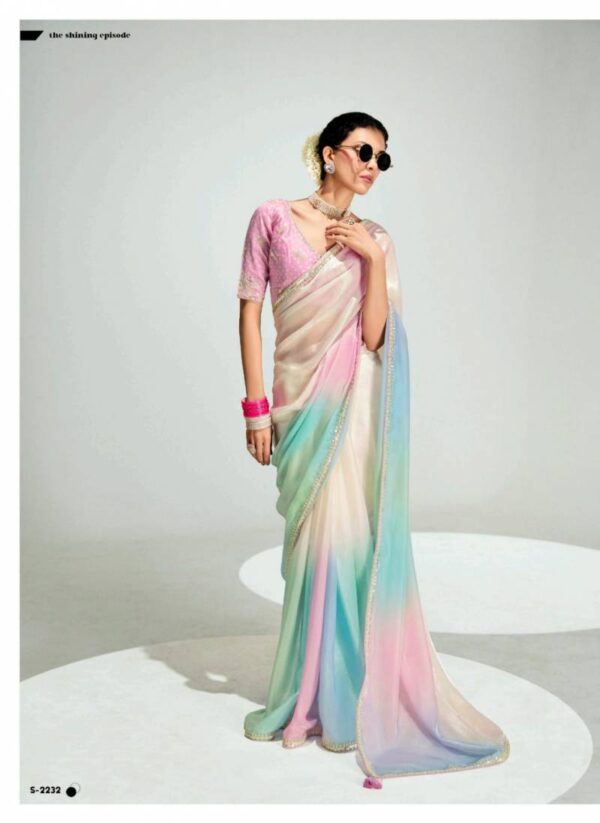 Kimora Rangrez Tissue Based Designer Saree Catalog Wholesale Collection Dealer - Image 17