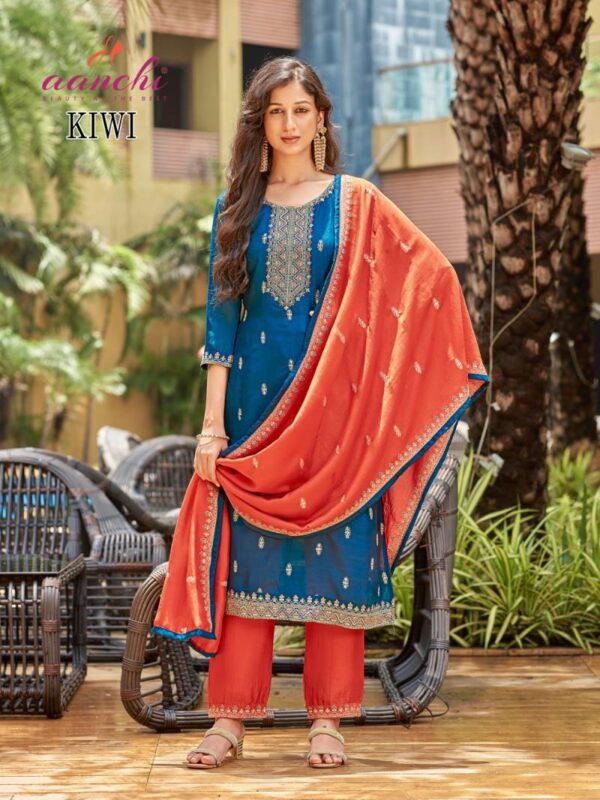 Aanchi Kiwi Vichitra Silk Kurti Bottom With Dupatta Wholesale Catalog Collection Supplier - Image 6