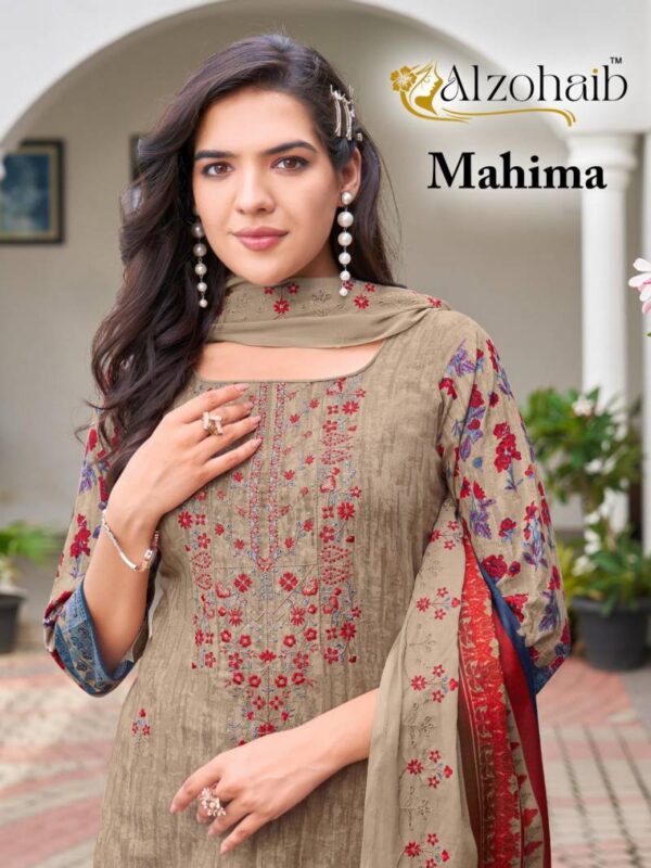 Alzohaib Mahima Cotton Printed Pakistani Salwar Suits Catalog Wholesale Collection Supplier