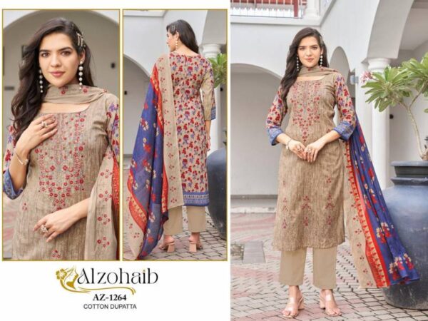Alzohaib Mahima Cotton Printed Pakistani Salwar Suits Catalog Wholesale Collection Supplier - Image 2
