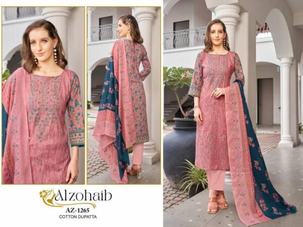 Alzohaib Mahima Cotton Printed Pakistani Salwar Suits Catalog Wholesale Collection Supplier - Image 5