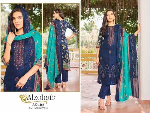 Alzohaib Mahima Cotton Printed Pakistani Salwar Suits Catalog Wholesale Collection Supplier - Image 7