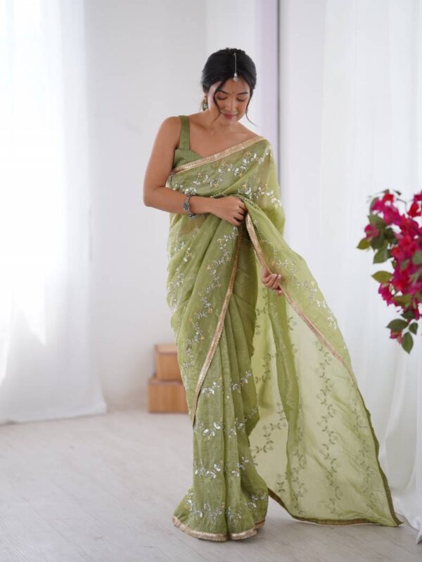 Beads Moti Galaxy 1 Smooth Gold Crush Saree Wholesale Catalog Collection Supplier