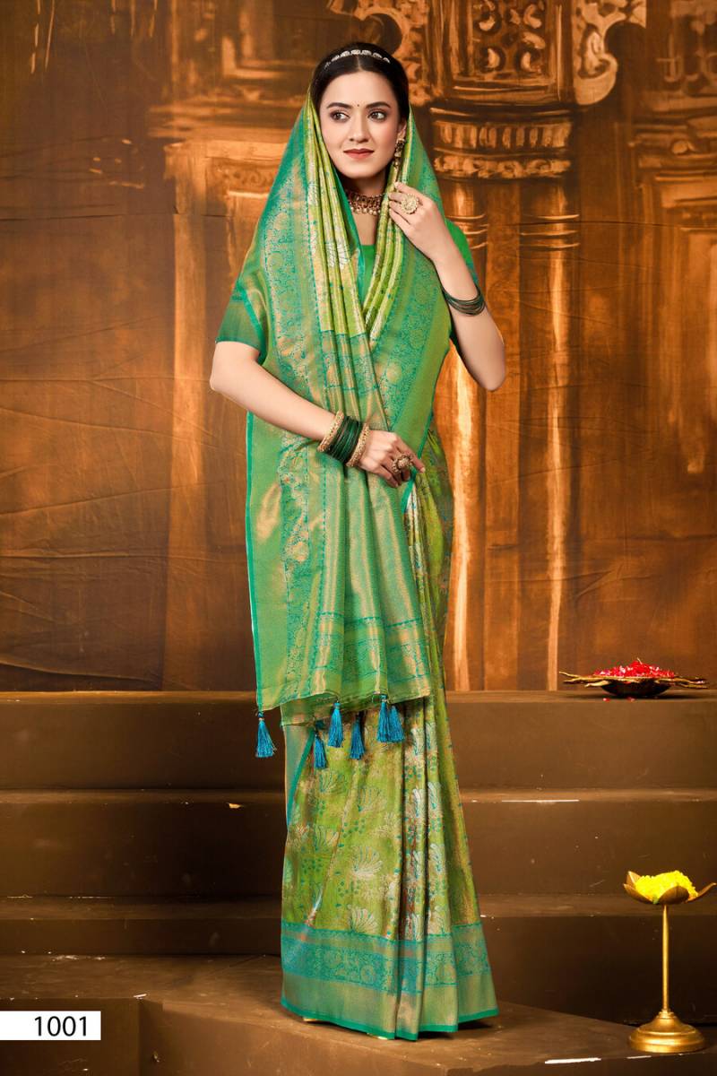 Saroj Deep Rekha Vol 4 Kanjivaram Silk Saree Catalog Wholesale Collection Exporter - Image 2