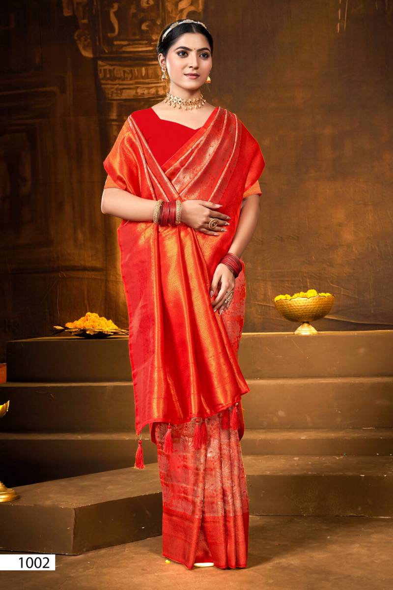 Saroj Deep Rekha Vol 4 Kanjivaram Silk Saree Catalog Wholesale Collection Exporter - Image 3