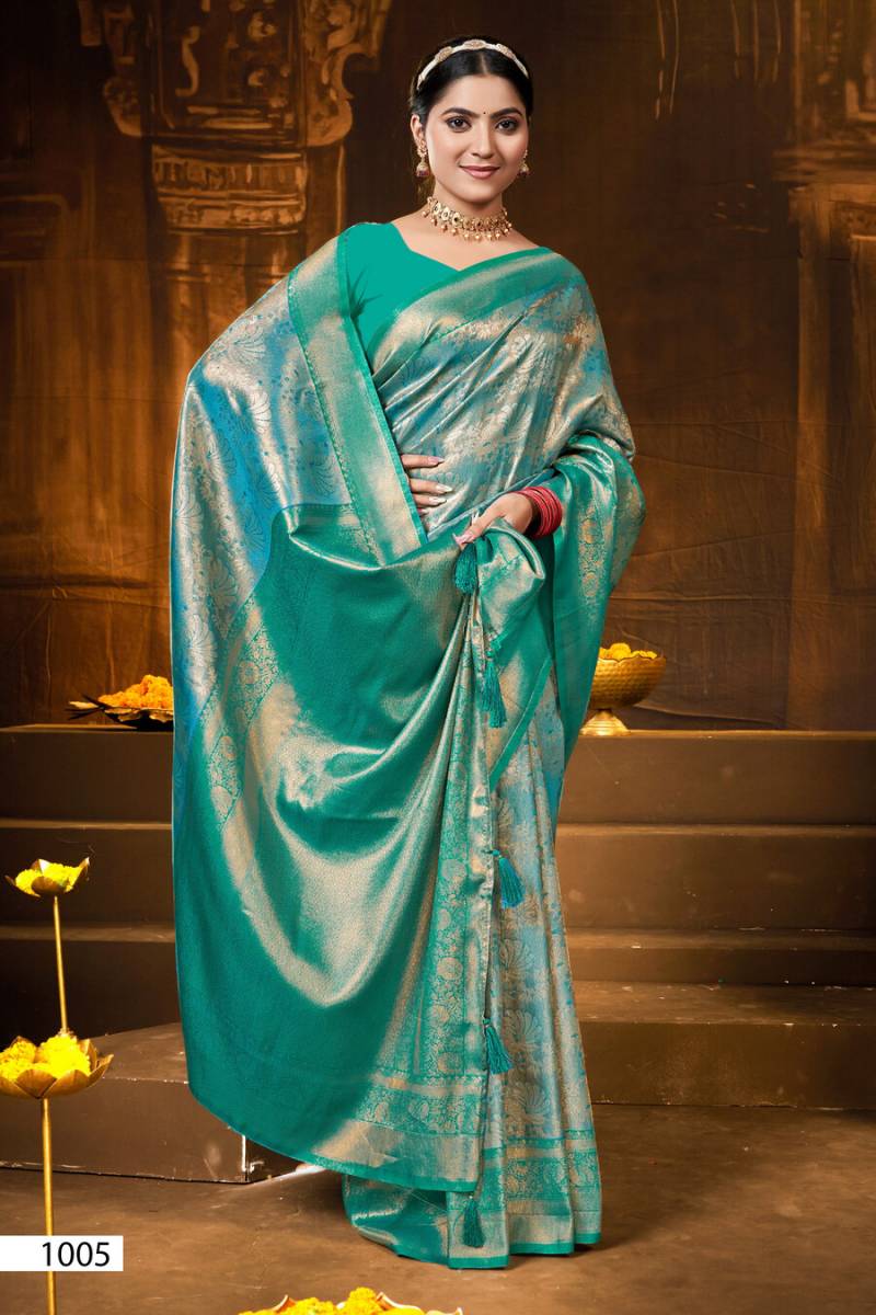 Saroj Deep Rekha Vol 4 Kanjivaram Silk Saree Catalog Wholesale Collection Exporter - Image 5