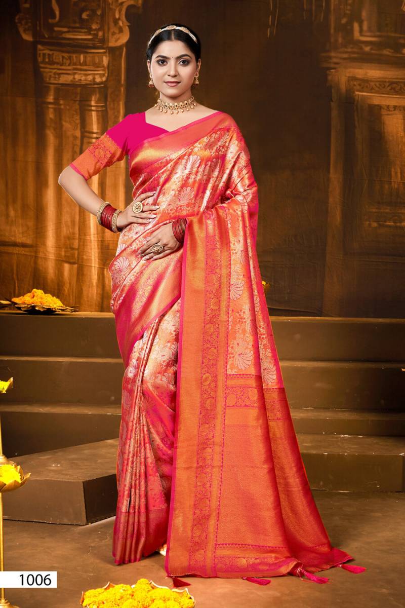 Saroj Deep Rekha Vol 4 Kanjivaram Silk Saree Catalog Wholesale Collection Exporter - Image 7