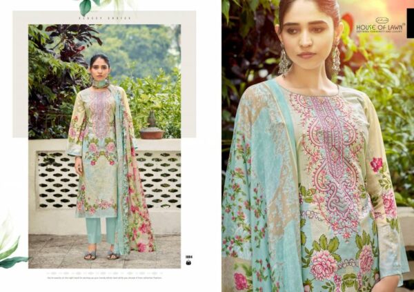 House Of Lawn Malhar Cotton Digital Prints Pakistani Suits Catalog Wholesale Collection Exporter - Image 6
