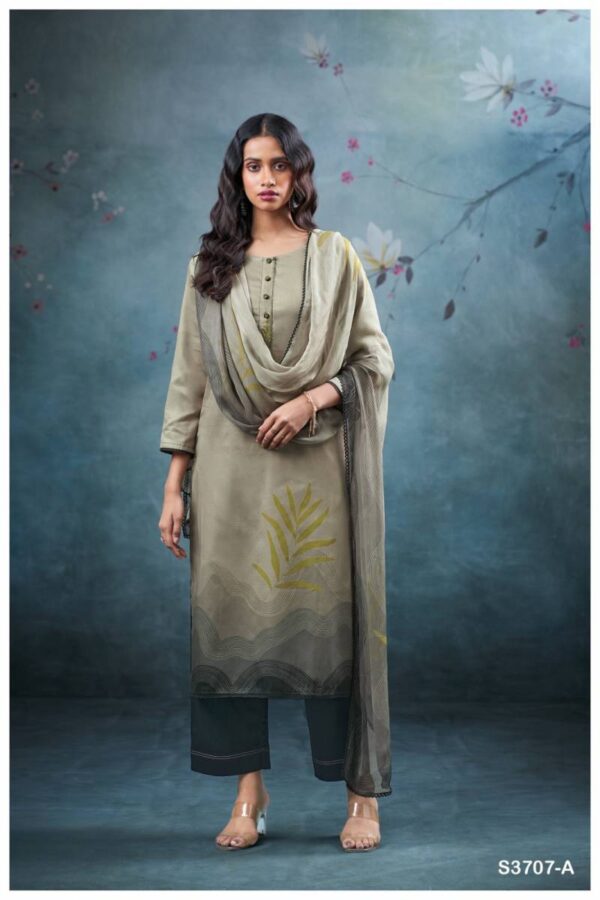 Ganga Vrinda Cotton Satin Printed Salwar Kameez Catalog Wholesale Collection Exporter - Image 2