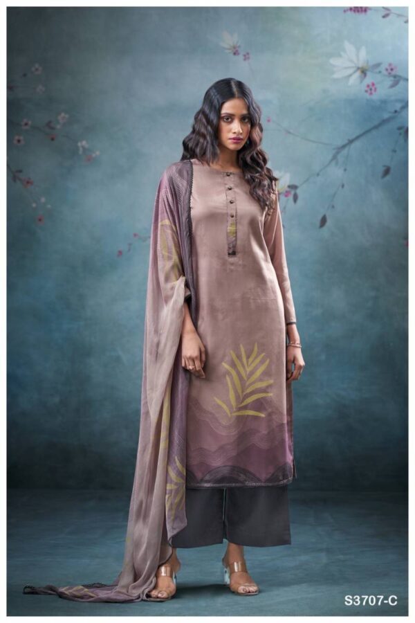 Ganga Vrinda Cotton Satin Printed Salwar Kameez Catalog Wholesale Collection Exporter - Image 4