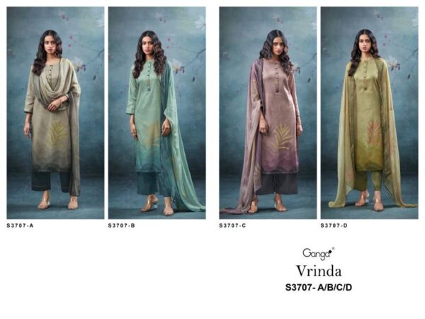 Ganga Vrinda Cotton Satin Printed Salwar Kameez Catalog Wholesale Collection Exporter - Image 7