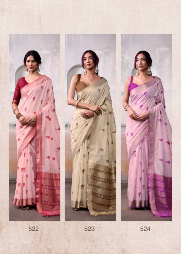 Rajpath Aqua Silk Modal Cotton Fancy Saree Catalog Wholesale Collection Exporter - Image 9