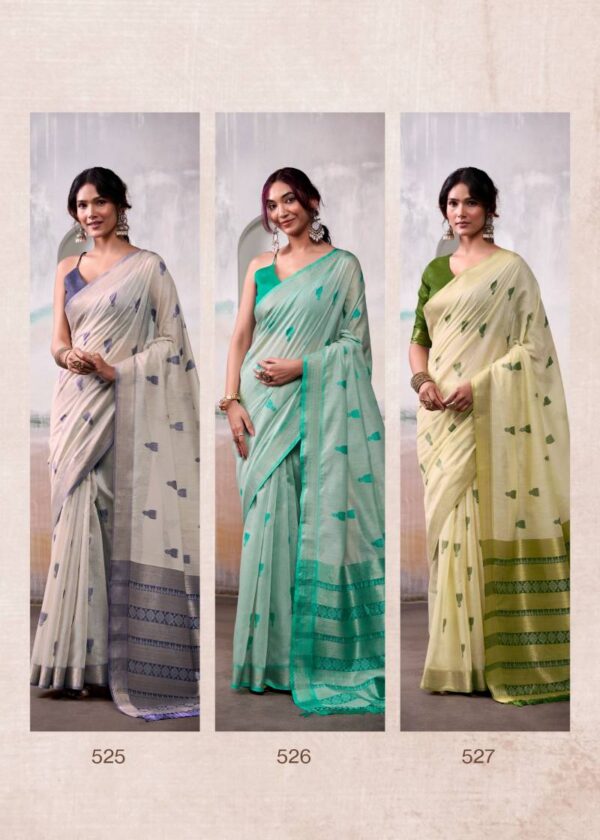 Rajpath Aqua Silk Modal Cotton Fancy Saree Catalog Wholesale Collection Exporter - Image 8