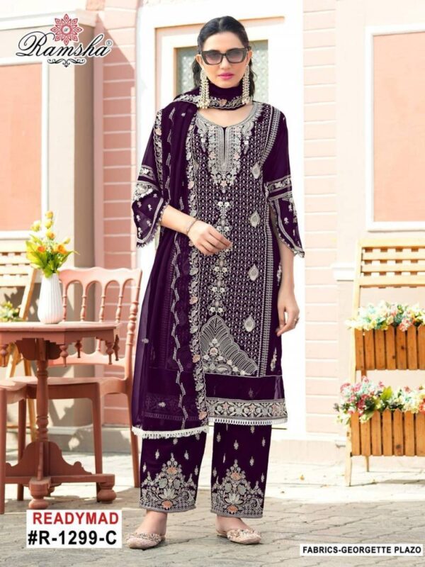 Ramsha R 1299 A To D Ready Made Pakistani Salwar Suits Catalog Wholesale Collection Exporter - Image 2