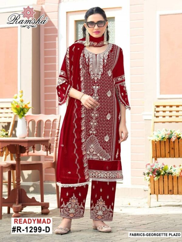 Ramsha R 1299 A To D Ready Made Pakistani Salwar Suits Catalog Wholesale Collection Exporter