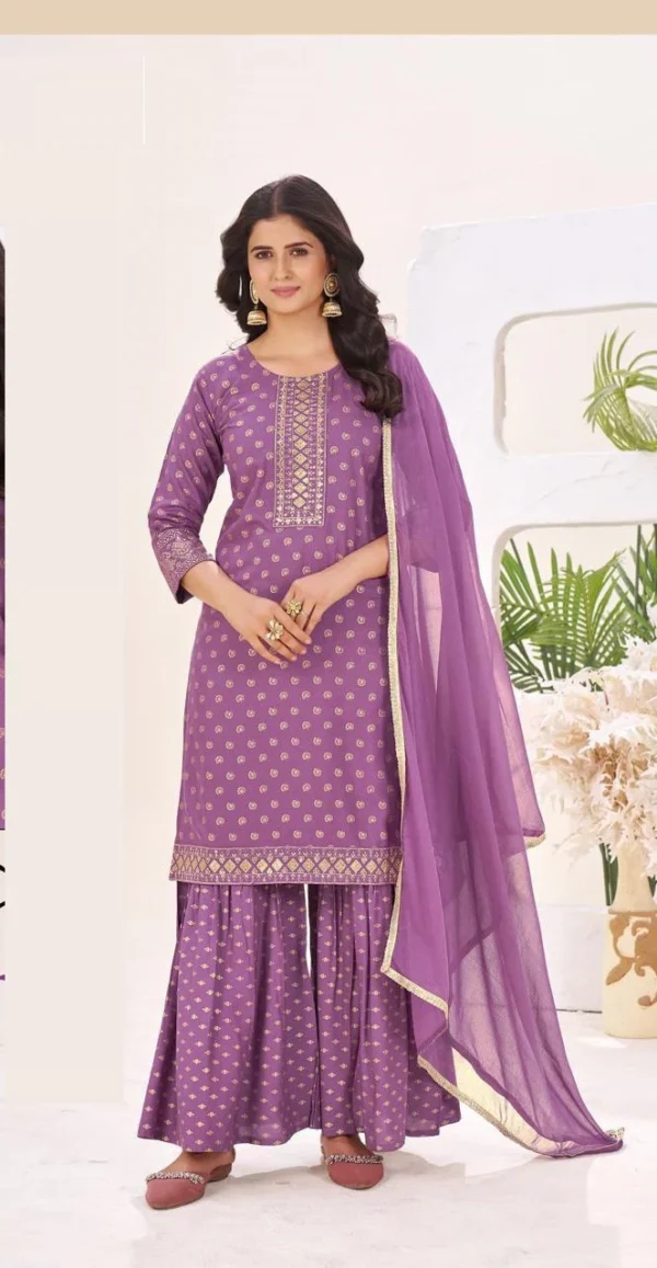 Blue Hills Chand Vol 3 Rayon Foil Printed Readymade Catalog Wholesale Collection Exporter